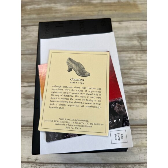 Just The Right Shoe by Raine 2001 Countess Mini Shoe Figurine #25129 w/BOX & COA - Picture 9 of 11